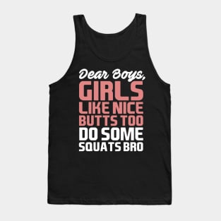 Womens Burpees and Squats graphic for a Fitness Lover Tank Top